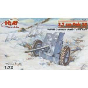    72251 1/72 3.7cm Pak 36 WWII German Anti Tank Gun Toys & Games