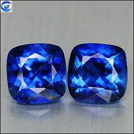 gemstones 2 35ct lovely rare kashmir blue pair kyanite cushion