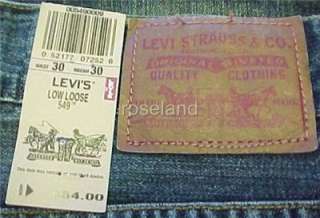 LEVIS 549 Low Loose Jeans Size 30 x 30 Mens Blue Denim 00549 0009 rise 