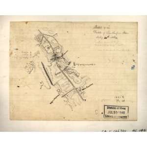  1864 map of Battle of Rutherfords Farm,VA