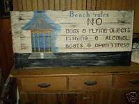 Marthas Vineyard Oak Bluffs Beach Mural Wood Sign  
