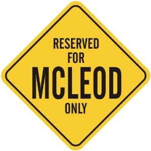   RESERVED FOR MCLEOD ONLY  CROSSING SIGN