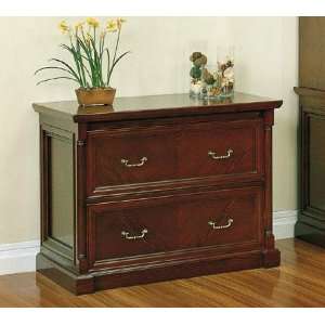   File Cabinet Traditional Style Bourbon Cherry Finish