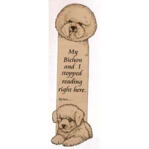  Bichon Frise Laser Engraved Dog Bookmark
