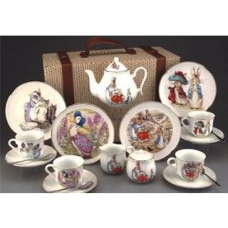 Peter Rabbit Family Childrens Tea Set in Wicker Picnic basket, by 