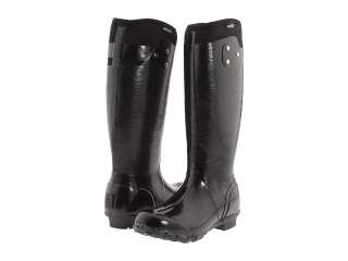Bogs Rider Emboss Womens Waterproof Rain Snow Rubber Boots Black 52468 