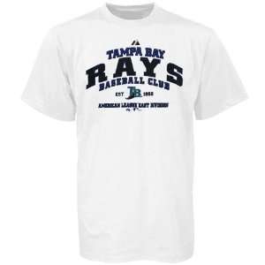  Majestic Tampa Bay Rays White Youth Fan Club T shirt 
