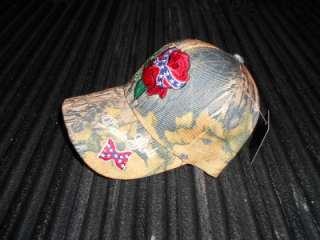 Dixie Girl w/Confederate Rose Camo Cap/Hat NWT  