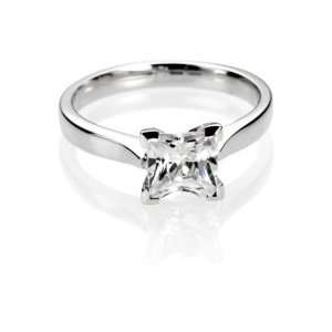 Princess Cut Diamond Solitaire Engagement Ring   18ct Yellow Gold, 0 