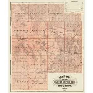  MEEKER COUNTY MINNESOTA (MN) LANDOWNER MAP 1874