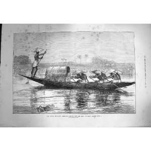   1872 Looshai Despatches Boat Megna Dacca Bengal River
