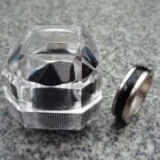 20mm (Silver/Black) Magnetic ring/PK Magic Tricks /PK Ring/Free 