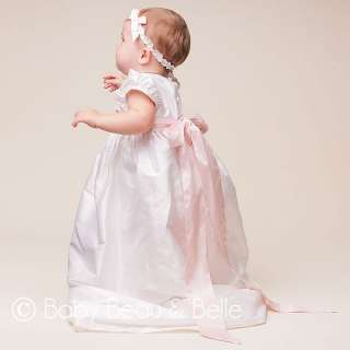 Baby Beau & Belle Jenna White Christening Gown  