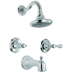 Design House 525212 Dunhill Tub and Shower Faucet, Polished Chrome 