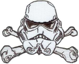 Star Wars Storm Trooper Helmet Crossed Bones Patch NEW  