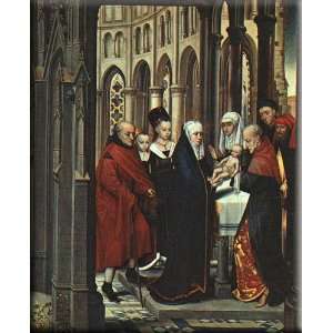   the Temple 13x16 Streched Canvas Art by Memling, Hans