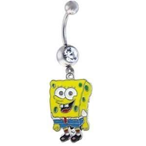  SpongeBob Square Pants Cute Sexy YELLOW Belly Navel Ring 