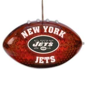  NEW YORK JETS LED FOOTBALL CHRISTMAS ORNAMENTS (2) Sports 