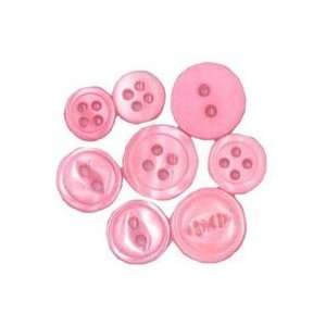  Assorted Buttons Pink   3 Pack