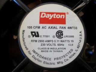 DAYTON 105 CFM AXIAL FAN MODEL 4WT33 RPM 2900 230V  