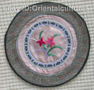 Chinese totally 100% Hand Su silk Embroidery artbird lotus flower 
