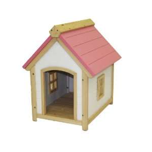   Pet Products DH2007PW Cozy Cottage Dog House, Pink/White