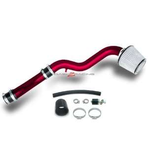  88 91 Honda CRX Cold Air Intake with Filter   Red Piping 