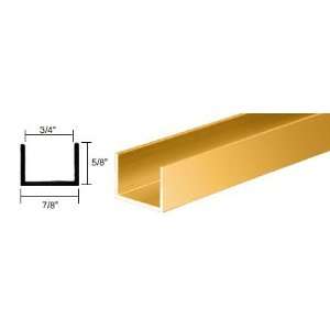  CRL Brite Gold Anodized 3/4 Aluminum U Channel with 5/8 