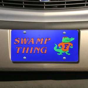  NCAA Florida Gators Blue Swamp Thing Mirror License Plate 