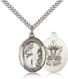 St Silver Saint Brendan Navigator Navy USN Medal Penda  