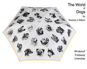 Umbrella, Folding NWT 36 Dog Breeds (1) Maltese  