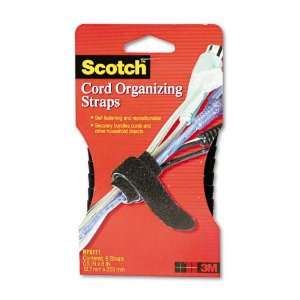  Scotch  Cord Management Bundling Straps, 8, Six Straps 