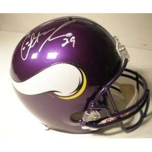 Chester Taylor Autographed Minnesota Vikings Full Size Riddell Helmet