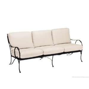  Woodard Modesto Wrought Iron Patio Sofa Textured Black 