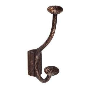 The Copper Factory CF130 Hammered Copper Robe and Coat Hook with Oval 