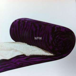 Twin Sherpa blanket super soft purple zebra print reversible Winter 