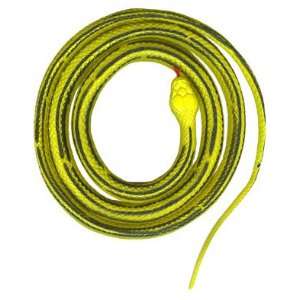   Rubber 5 Ft Yellow Prop Costume Decoration Striped Snake Toys & Games