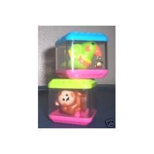  Fisher Price Animal Peek A blocks ~Monkey & Parrot Toys & Games