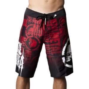   Unruly Mens Boardshort Surfing Pants   Red / Size 42 Automotive