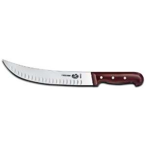   ) Butcher Knife Rosewood Handle 10 Granton Blade