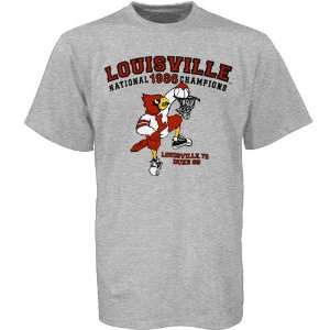  Louisville Cardinals 1986 National Champions Ash T shirt 