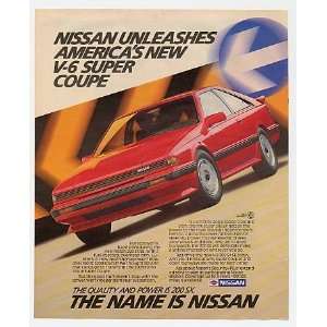  1987 Nissan 200 SX SE V 6 Super Coupe Print Ad (6885 