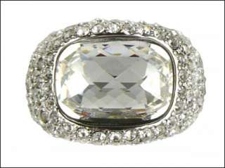 Kenneth Jay Lane Pave Crystal Ring FRE SHIP  