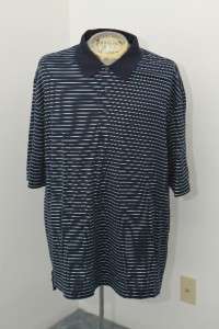 NWT Mens Premium Brooks Brothers Striped Navy Polo Summer Shirt Size 