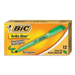  BIC Brite Liner Highlighter   Green DZ