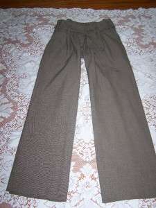 Walter Paper Wide Leg Paper Bag Tie High Waist Dress Pants Size 8 