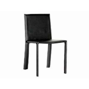  Wholesale Interiors Regal Black Leather Dining Chair