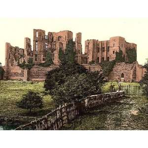  Vintage Travel Poster   The castle Kenilworth England 24 X 