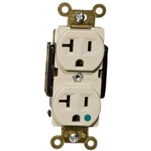 MorrisProducts 82170 20A Hospital Grade Duplex Receptacle in Ivory