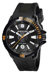Wenger 78275 GST Diver Swiss Watch, Rubber, Black 029621782751  